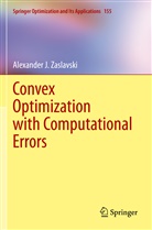 Alexander J Zaslavski, Alexander J. Zaslavski - Convex Optimization with Computational Errors