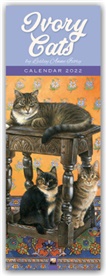 Lesley A. Ivory, Lesley Anne Ivory, Lesley Anne Ivory, Flame Tree Studio - Ivory Cats Slim Calendar 2022 (Art Calendar)