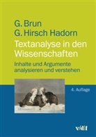Georg Brun, Gertrude Hirsch Hadorn - Textanalyse in den Wissenschaften