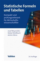 Jose Bleymüller, Josef Bleymüller, Achim Dörre, Rafae Weissbach, Rafael Weißbach - Statistische Formeln und Tabellen