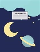 Allegra Edupublishing - Composition Notebook: Wide Ruled Lined Paper: Large Size 8.5x11 Inches, 110 pages. Notebook Journal: Plants Galaxy Clouds Workbook for Presc