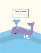 Allegra Edupublishing - Composition Notebook: Wide Ruled Lined Paper: Large Size 8.5x11 Inches, 110 pages. Notebook Journal: Ocean Purple Whale Workbook for Prescho