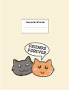 Allegra Edupublishing - Composition Notebook: Wide Ruled Lined Paper: Large Size 8.5x11 Inches, 110 pages. Notebook Journal: Two Cats Dots Workbook for Preschoolers