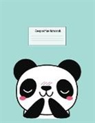 Allegra Edupublishing - Composition Notebook: Wide Ruled Lined Paper: Large Size 8.5x11 Inches, 110 pages. Notebook Journal: Cute Panda Triangles Workbook for Presc