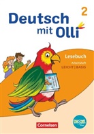 Andrea Sperr, Carola Haut-Grzonkowski, Simon Eutebach, Simone Eutebach, Sylvi Gredig, Sylvia Gredig... - Deutsch mit Olli - Lesen 2-4 - Ausgabe 2021 - 2. Schuljahr Arbeitsheft Leicht / Basis - Mit BOOKii-Funktion