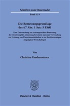 Christian Vandersmissen - Die Bemessungsgrundlage des § 7 Abs. 1 Satz 5 EStG