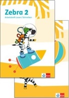 Zebra 2, Arbeitsheft Sprache in Grundschrift, Arbeitsheft Lesen/Schreiben mit digitalen Medien Klasse 2, 2 Bde.