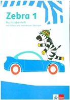 Zebra 1, Buchstabenheft/Arbeitsheft Lesen mit digitalen Medien Klasse 1, 2 Bde.