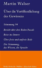 Martin Walser - Über die Veröffentlichung des Gewissens