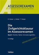 Hors Kaiser, Horst Kaiser, Ja Kaiser, Jan Kaiser, Torsten Kaiser - Die Zivilgerichtsklausur im Assessorexamen. Bd.1
