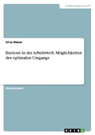 Alice Weber - Burnout in der Arbeitswelt. Möglichkeiten des optimalen Umgangs