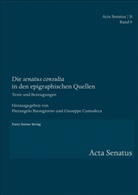 Pierangel Buongiorno, Pierangelo Buongiorno, Camodeca, Camodeca, Giuseppe Camodeca - Die "senatus consulta" in den epigraphischen Quellen