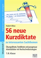 Hubert Albus - 56 neue Kurzdiktate 7./8. Klasse