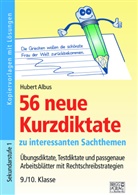 Hubert Albus - 56 neue Kurzdiktate 9./10. Klasse