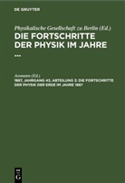 Aßmann - Die Fortschritte der Physik im Jahre ... - 1887, Jahrgang 43, Abteilung 3: Die Fortschritte der Physik der Erde im Jahre 1887