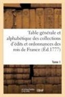 France, Adolphe Lanoë - Table generale et alphabetique
