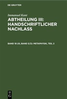 Degruyter - Abtheilung III: Handschriftlicher Nachlass - Band 18 (III, Band 5/2): Metaphysik, Teil 2