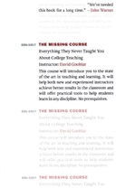 David Gooblar, Gooblar David - Missing Course