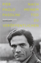 Pier Paolo Pasolini - Nach meinem Tod zu veröffentlichen