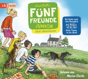 Enid Blyton, Marius Clarén - Fünf Freunde JUNIOR - Drei Abenteuer - Die Suche nach dem Rennpferd. Den Räubern auf der Spur. Unser Timmy ist der Beste, 1 Audio-CD (Audio book)