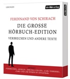 Ferdinand von Schirach, Christian Berkel, Matthias Brandt, Burghart Klaußner, Ferdinand von Schirach - Die große Hörbuch-Edition - Verbrechen und andere Texte, 5 Audio-CD, 5 MP3 (Audio book)
