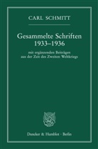 Carl Schmitt - Gesammelte Schriften 1933-1936.