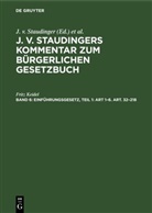 Fritz Keidel, Theodor Loewenfeld, Erwin Riesler, J. v. Staudinger - J. v. Staudingers Kommentar zum Bürgerlichen Gesetzbuch - Band 6: Einführungsgesetz, Teil 1: Art 1-6. Art. 32-218