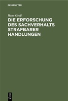 Hans Groß, Erwein Ritter von Höpler - Die Erforschung des Sachverhalts strafbarer Handlungen
