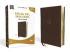 RVR 1960- Reina Valera 1960, Vida - RVR60, Biblia del Ministro, Letra gigante, Leathersoft, Café, Palabras de Jesús en Rojo, Comfort Print