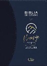 Reina Valera Revisada, José María De Rus, Alfonso Ropero - RVR, Biblia de Estudio del Mensaje Profético y Escatológico, Leathersoft, Azul, Interior a dos colores