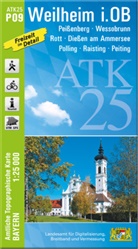 Landesam für Digitalisierung Breitband un, Landesamt für Digitalisierung Breitband un, Breitband und Vermessung Landesamt für Digitalisierung - ATK25-P09 Weilheim i.OB (Amtliche Topographische Karte 1:25000)