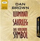 Dan Brown, Wolfgang Pampel - Illuminati / Sakrileg / Das verlorene Symbol, 3 Audio-CD, 3 MP3 (Hörbuch)