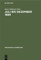 Hans Delbrück - Juli bis Dezember 1889