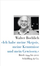 Walter Boehlich, Christop Kapp, Christoph Kapp, Schopf, Schopf, Wolfgang Schopf - »Ich habe meine Skepsis, meine Kenntnisse und mein Gewissen.«, m. 1 Beilage