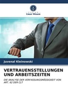 Juvenal Kleinowski - VERTRAUENSSTELLUNGEN UND ARBEITSZEITEN