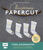 Marie-Christine Hollerith - Set: Christmas Papercut - Die Vorlagenmappe mit Anleitung und 20 weihnachtlichen Papierschnitt-Motiven zum Sofort-Loslegen