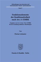 Florian Lettmeier - Funktionselemente der Koalitionsfreiheit nach Art. 11 EMRK.