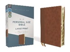 Zondervan - NIV, Personal Size Bible, Large Print, Leathersoft, Brown, Red Letter, Thumb Indexed, Comfort Print