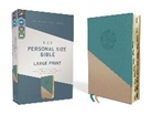 Zondervan - NIV, Personal Size Bible, Large Print, Leathersoft, Teal/Gold, Red Letter, Thumb Indexed, Comfort Print