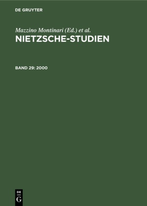 Günter Abel, Mazzino Montinari, Wolfgang Müller-Lauter, Werner Stegmaier, Heinz Wenzel - Nietzsche-Studien - Band 29: 2000