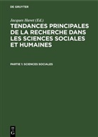 Jacques Havet - Tendances principales de la recherche dans les sciences sociales et humaines - 1: Sciences sociales