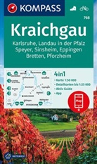 KOMPASS-Karte GmbH, KOMPASS-Karten GmbH, KOMPASS-Karten GmbH - KOMPASS Wanderkarte 768 Kraichgau, Karlsruhe, Landau i. d. Pfalz, Speyer, Sinsheim, Eppingen, Bretten, Pforzheim 1:50.000