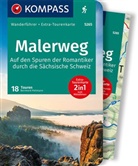 Bernhard Pollmann - KOMPASS Wanderführer Malerweg - Auf den Spuren der Romantiker durch die Sächsische Schweiz, 18 Touren mit Extra-Tourenkarte