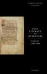 Christopher Cannon, Christopher (Bloomberg Distinguished Profe Cannon, Christopher (Bloomberg Distinguished Professor of English and Classics Cannon, Cannon Christopher - From Literacy to Literature