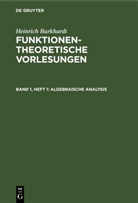 Heinrich Burkhardt - Heinrich Burkhardt: Funktionentheoretische Vorlesungen - Band 1, Heft 1: Algebraische Analysis