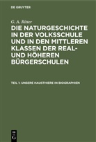 G. A. Ritter - G. A. Ritter: Die Naturgeschichte in der Volksschule und in den mittleren Klassen der Real- und höheren Bürgerschulen. Zoologie - Abschnitt 1. Teil 1: Unsere Hausthiere in Biographien
