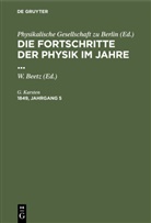 G. Karsten, W. Beetz, Physikalische Gesellschaft zu Berlin - Die Fortschritte der Physik im Jahre ... - 1849, Jahrgang 5: Die Fortschritte der Physik im Jahre .... 1849, Jahrgang 5