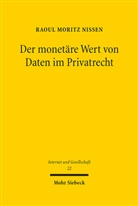 Raoul Moritz Nissen - Der monetäre Wert von Daten im Privatrecht