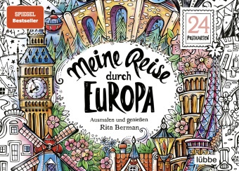 Rita Berman - Meine Reise durch Europa - Ausmalen und genießen. 24 Postkarten