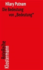Hilary Putnam, Wolfgan Spohn, Wolfgang Spohn - Die Bedeutung von "Bedeutung"